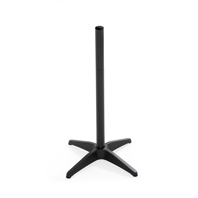 Pied de table mange debout en aluminium gris