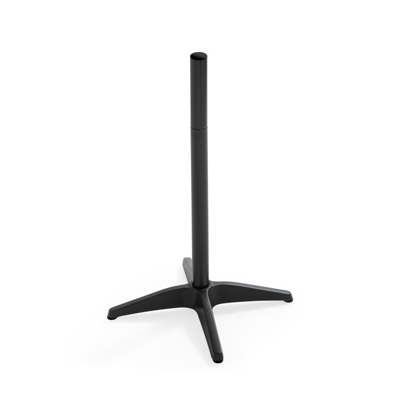 Pied de table mange debout en aluminium gris