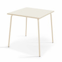 Ensemble table de terrasse carrée 70x70cm + 4 chaises en métal