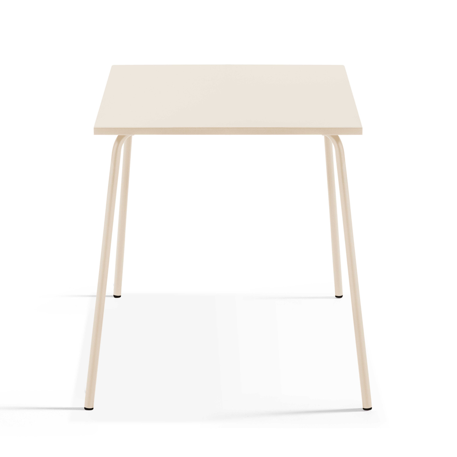 Ensemble table de terrasse carrée 70x70cm + 4 chaises en métal