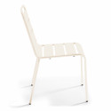 Ensemble table de terrasse carrée 70x70cm + 4 chaises en métal