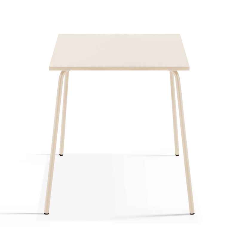 Ensemble table carrée (70x70 cm) + 4 chaises en métal (2/6)