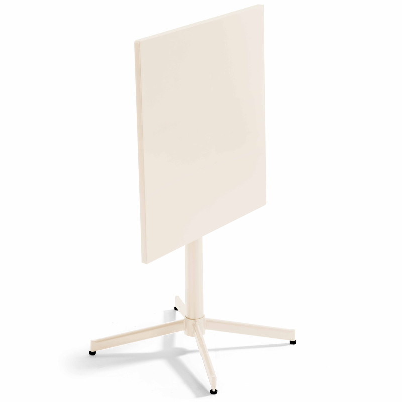 Ensemble table carrée avec plateau inclinable et 2 chaises en métal