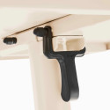 Ensemble table carrée avec plateau inclinable et 2 fauteuils en métal