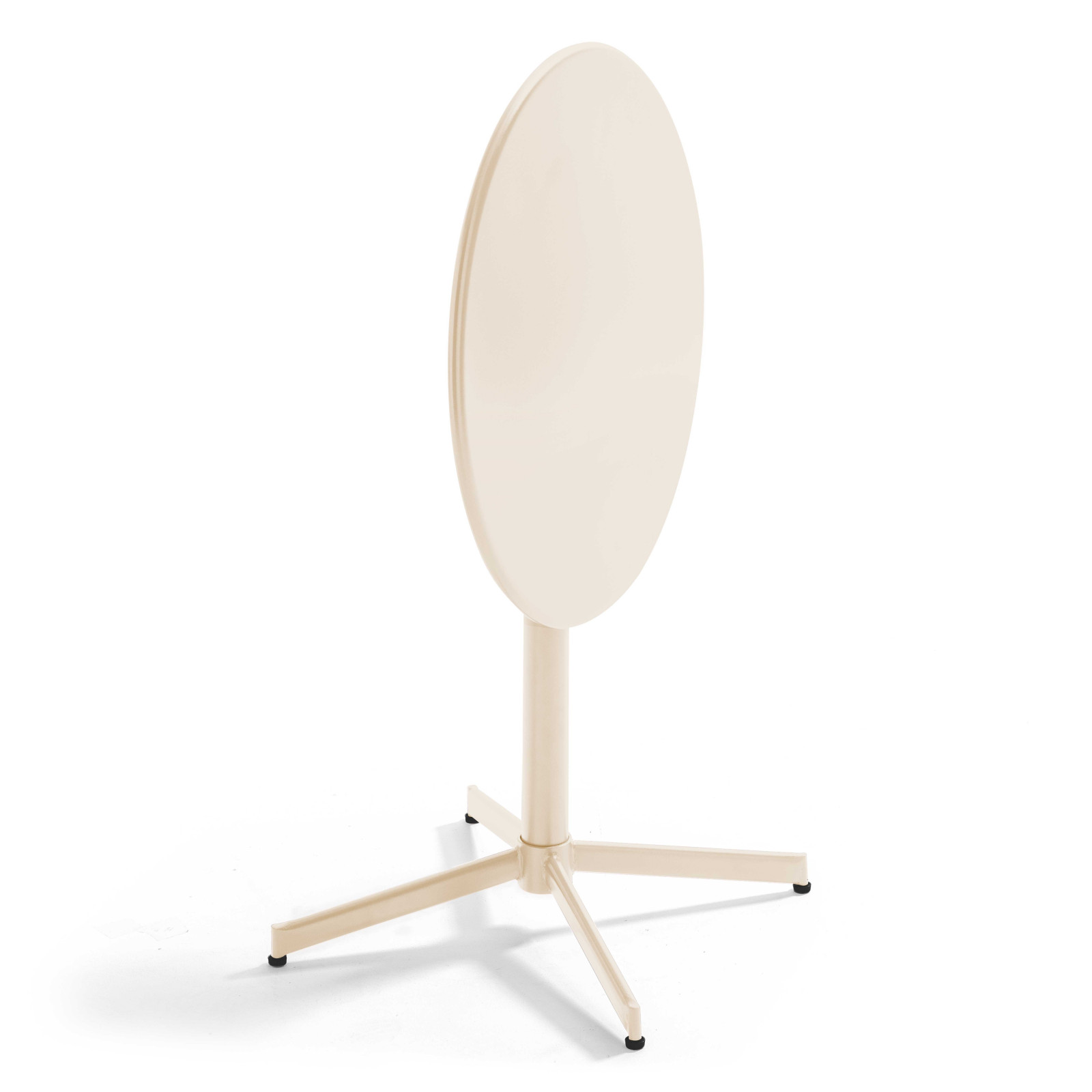 Ensemble table ronde avec plateau inclinable (⌀70cm) + 4 fauteuils en métal