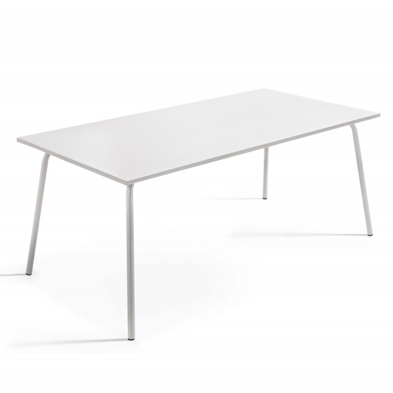 Ensemble table rectangulaire 180 cm + 6 fauteuils en métal (2/8)