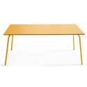 Ensemble table rectangulaire 180 cm + 6 fauteuils en métal
