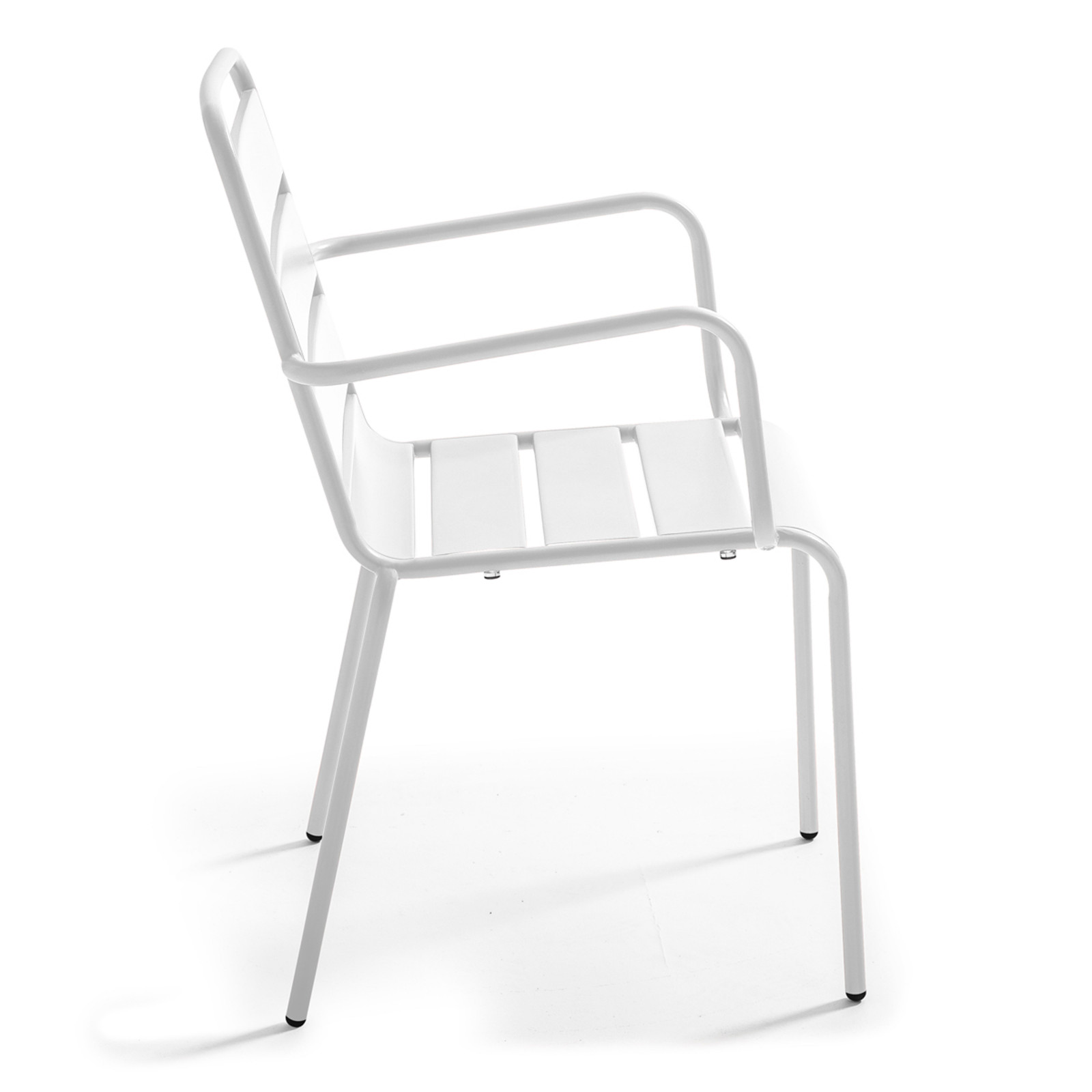 Ensemble table rectangulaire 180 cm + 6 fauteuils en métal
