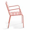 Ensemble table rectangulaire 180 cm + 6 fauteuils en métal