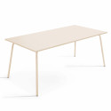 Ensemble table rectangulaire 180 cm et 8 fauteuils en métal