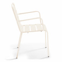 Ensemble table rectangulaire 180 cm et 8 fauteuils en métal