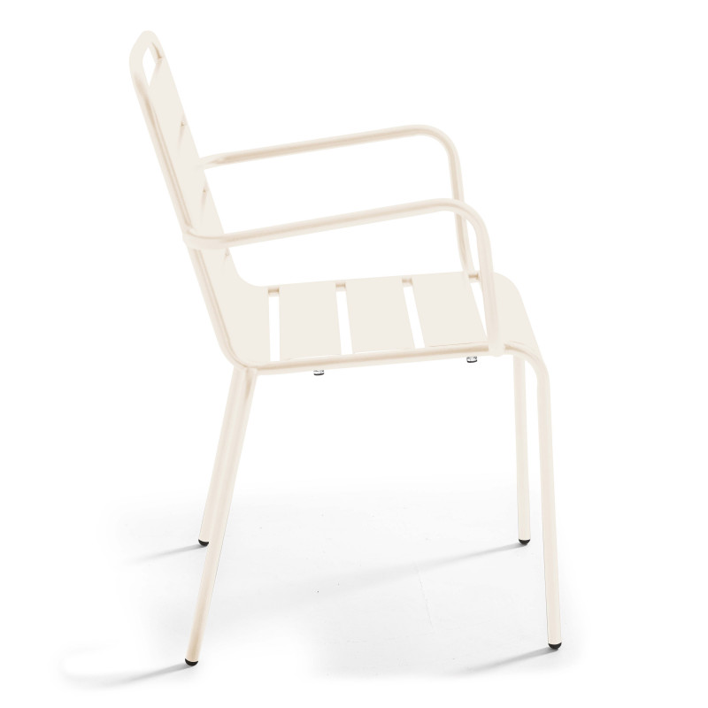 Ensemble table rectangulaire 180 cm et 8 fauteuils en métal (6/7)