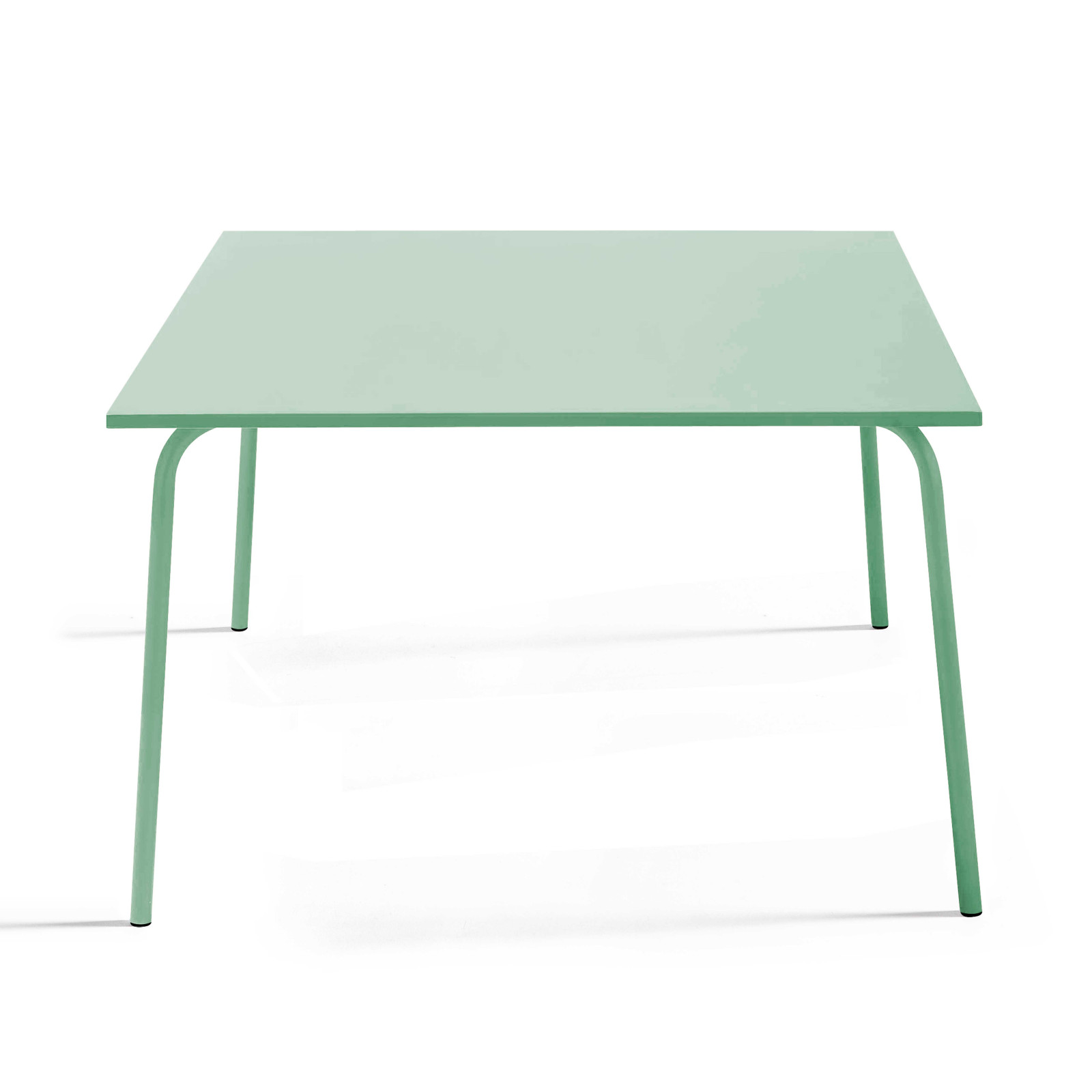 Ensemble table carrée 120 cm et 8 fauteuils en métal