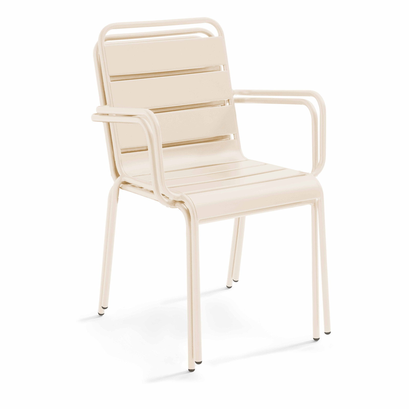 Ensemble table carrée 120 cm et 8 fauteuils en métal