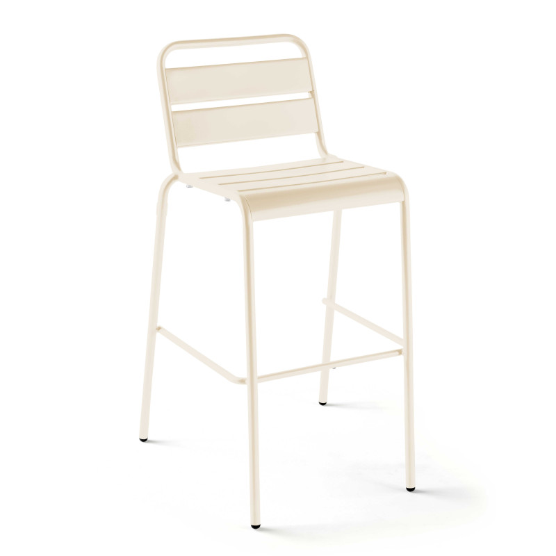 Table haute de bar + 6 chaises en métal (2/5)