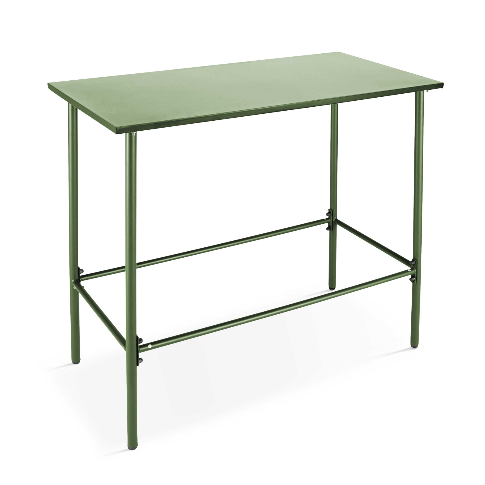 Table haute de bar et 4 chaises en métal