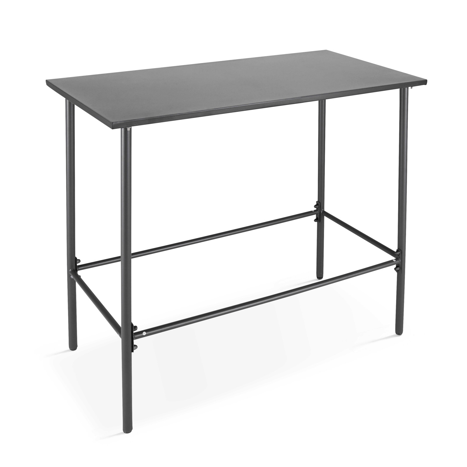 Table haute de bar et 4 chaises en métal