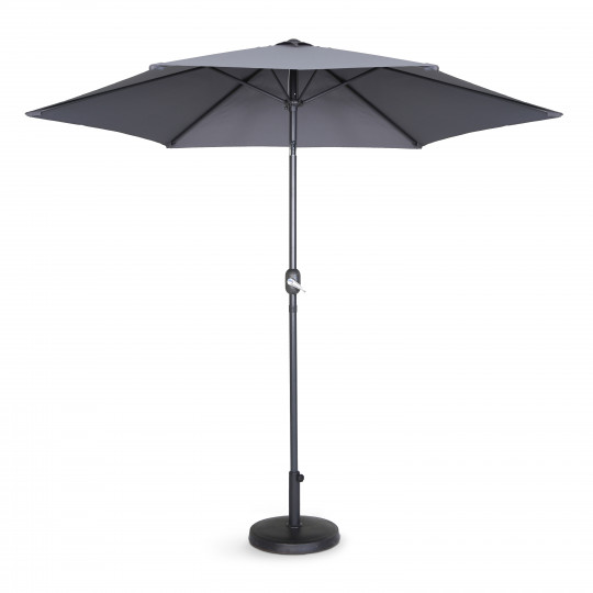 Parasol professionnel inclinable à manivelle Ø3 m 180g/m² avec 4 dalles à lester remplissables | Mobeventpro