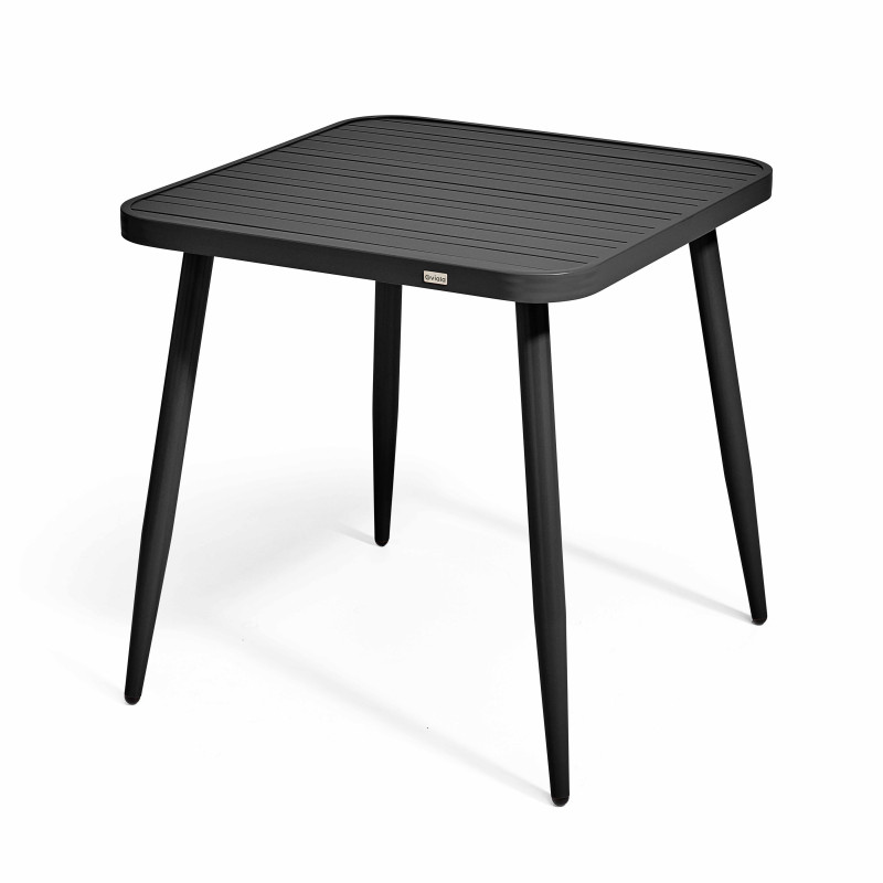Table de terrasse carrée (75 x 75 x 76 cm) en aluminium