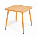 Ensemble de terrasse ( 75 x 75 x 76 cm) + 2 fauteuils en aluminium/bois