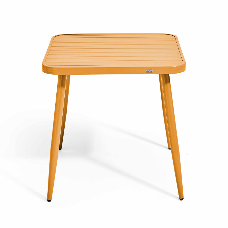 Ensemble de terrasse ( 75 x 75 x 76 cm) + 2 fauteuils en aluminium/bois (2/7)
