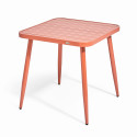 Ensemble de terrasse ( 75 x 75 x 76 cm) + 2 fauteuils en aluminium/bois