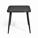 Ensemble de terrasse ( 75 x 75 x 76 cm) + 2 fauteuils en aluminium/bois