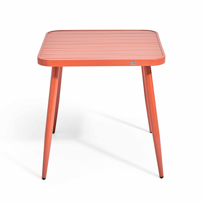Ensemble de terrasse ( 75 x 75 x 76 cm) + 2 fauteuils en aluminium/bois (2/7)