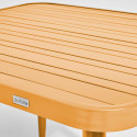 Ensemble de terrasse ( 75 x 75 x 76 cm) + 2 fauteuils en aluminium/bois