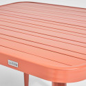 Ensemble de terrasse ( 75 x 75 x 76 cm) + 2 fauteuils en aluminium/bois