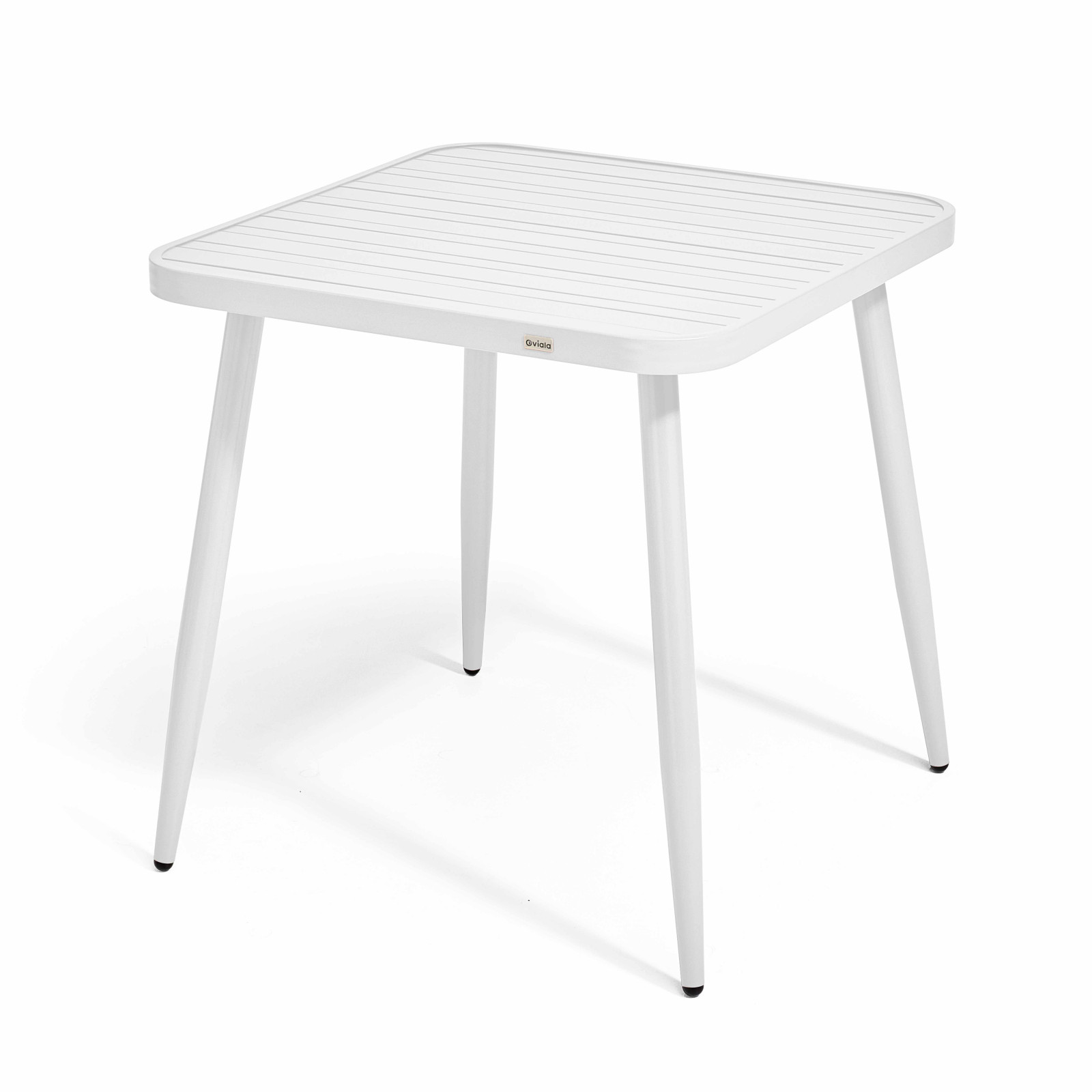 Ensemble de terrasse (75 x 75 x 76 cm) + 4 fauteuils en aluminium/bois