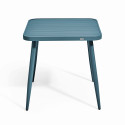 Ensemble de terrasse (75 x 75 x 76 cm) + 4 fauteuils en aluminium/bois