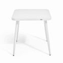 Ensemble de terrasse (75 x 75 x 76 cm) + 4 fauteuils en aluminium/bois