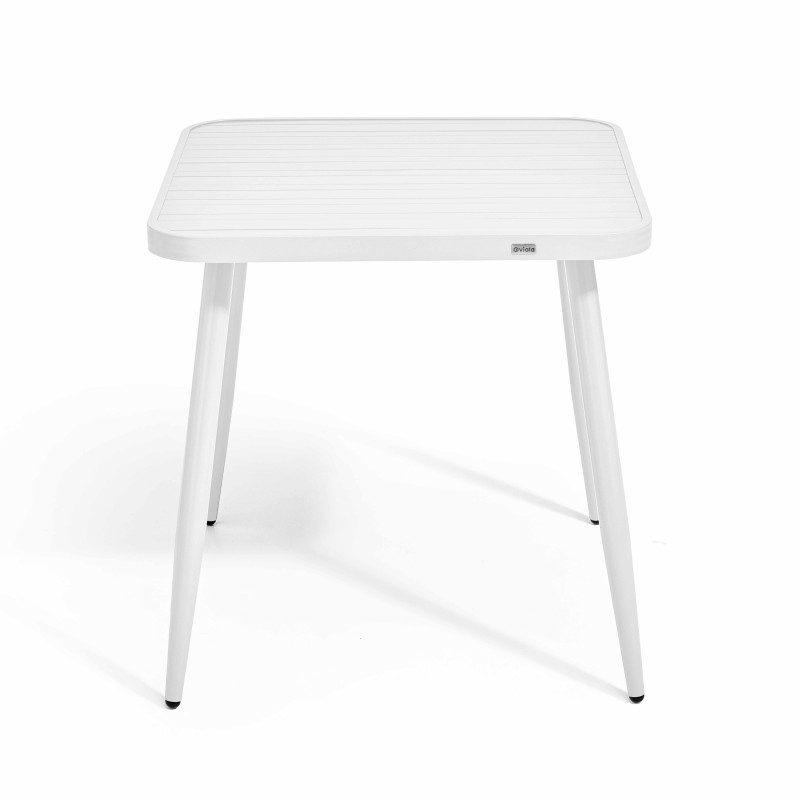 Ensemble de terrasse (75 x 75 x 76 cm) + 4 fauteuils en aluminium/bois (2/7)