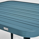 Ensemble de terrasse (75 x 75 x 76 cm) + 4 fauteuils en aluminium/bois