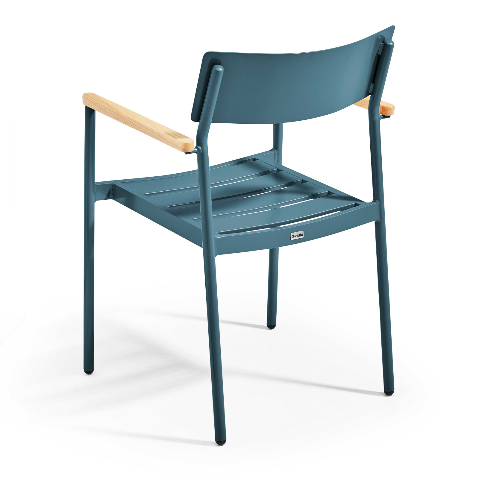 Ensemble de terrasse (75 x 75 x 76 cm) + 4 fauteuils en aluminium/bois