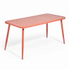 Table de terrasse rectangulaire (150 x 75 x 75 cm) en aluminium