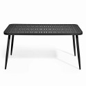 Table de terrasse rectangulaire (150 x 75 x 75 cm) en aluminium