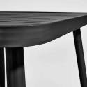 Table de terrasse rectangulaire (150 x 75 x 75 cm) en aluminium