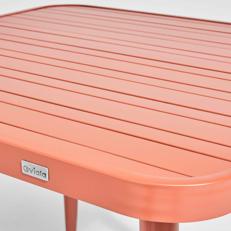 Table de terrasse rectangulaire (150 x 75 x 75 cm) en aluminium (2/5)