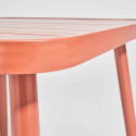 Table de terrasse rectangulaire (150 x 75 x 75 cm) en aluminium