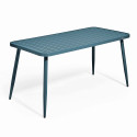 Ensemble de terrasse ( 150 x 75 x 76 cm) + 4 fauteuils en aluminium/bois