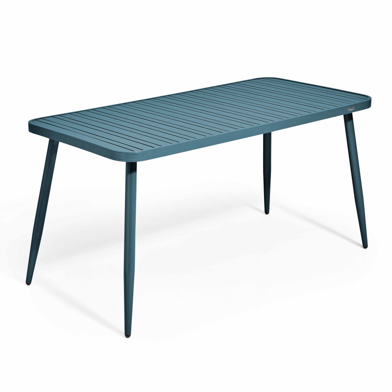 Ensemble de terrasse ( 150 x 75 x 76 cm) + 4 fauteuils en aluminium/bois