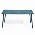 Ensemble de terrasse ( 150 x 75 x 76 cm) + 4 fauteuils en aluminium/bois
