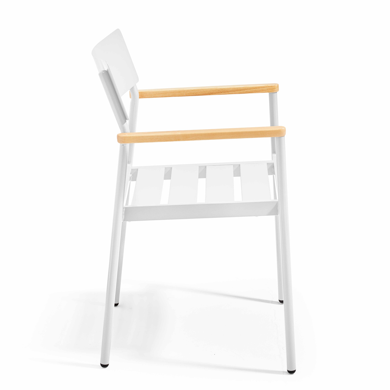 Ensemble de terrasse ( 150 x 75 x 76 cm) + 4 fauteuils en aluminium/bois