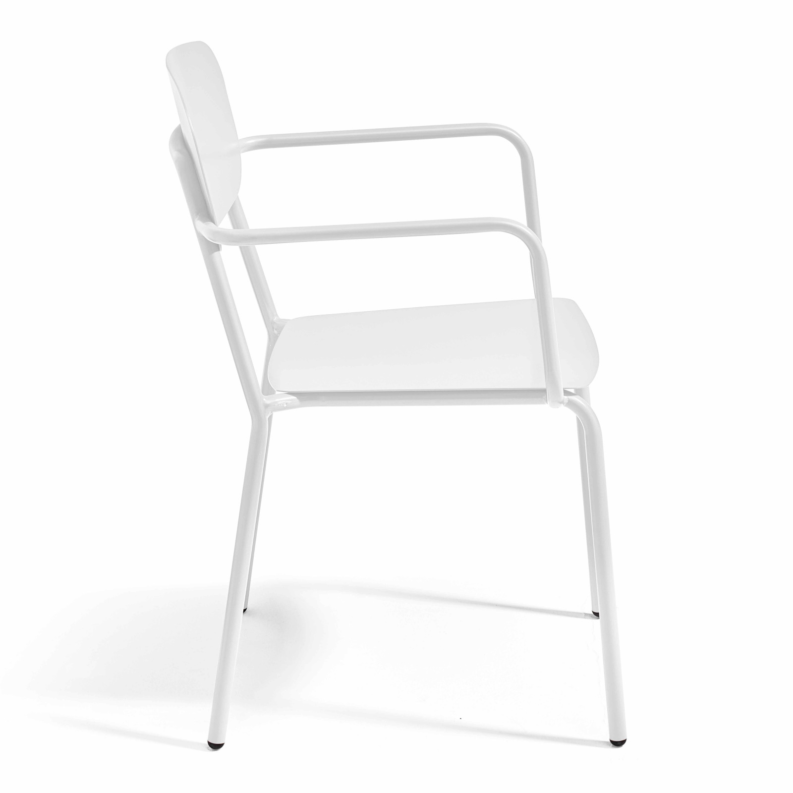 Table de terrasse carrée ( 75 x 75 x 76 cm) + 2 fauteuils en aluminium