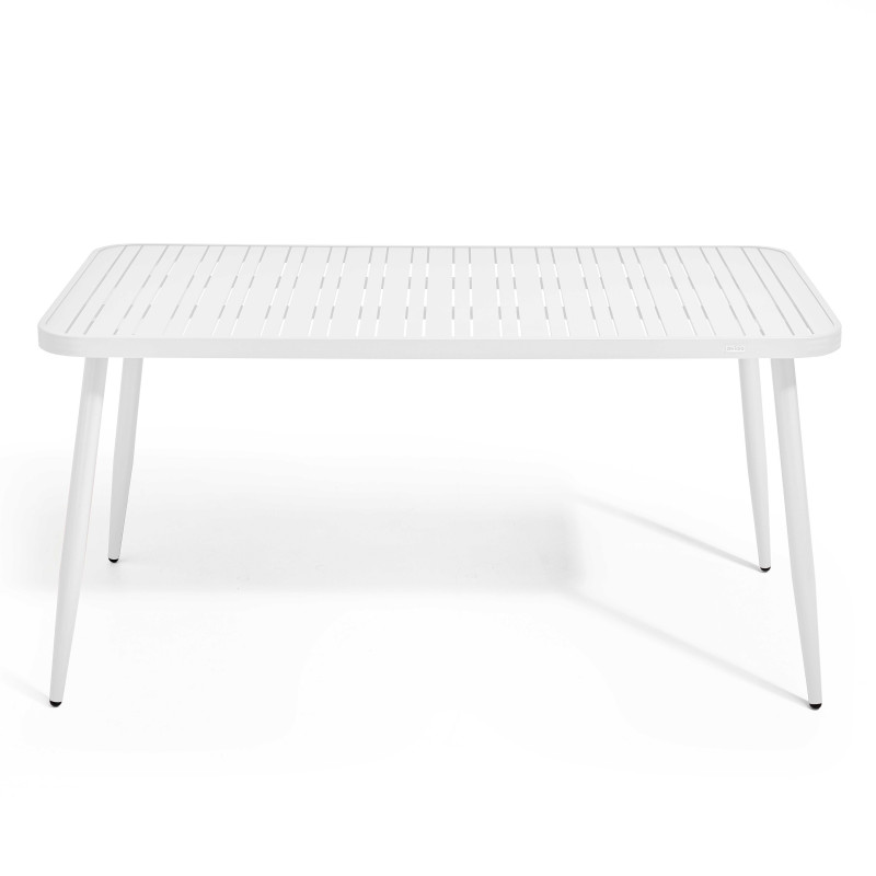Ensemble table de terrasse (150 x 75 x 75 cm) + 4 fauteuils en aluminium (2/7)