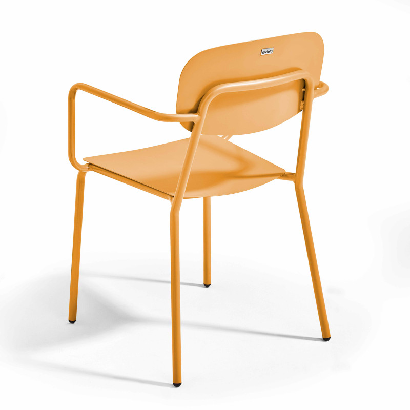 Ensemble table de terrasse (150 x 75 x 75 cm) + 4 fauteuils en aluminium