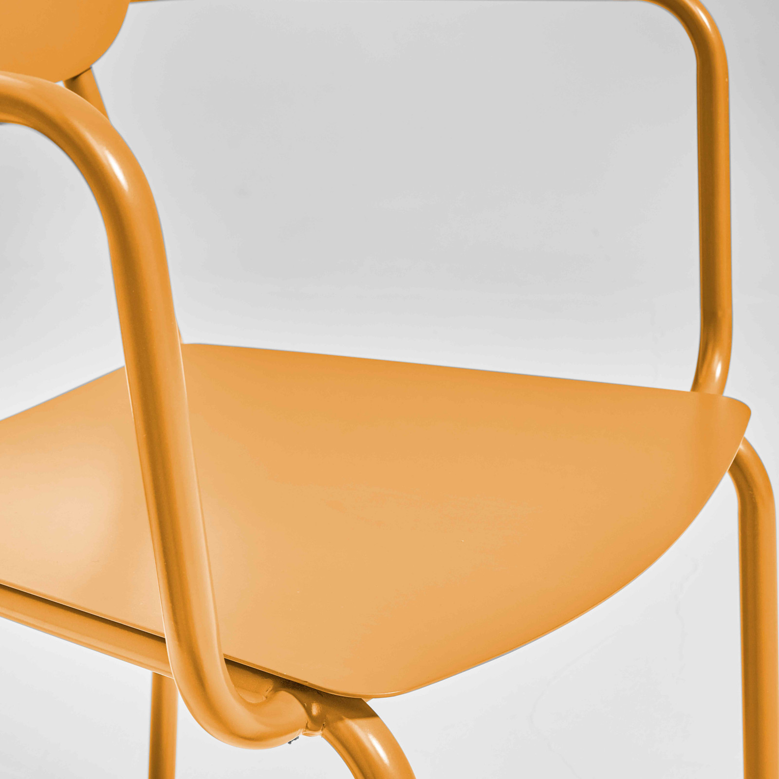 Chaise de terrasse en aluminium avec accoudoirs