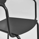 Chaise de terrasse en aluminium avec accoudoirs